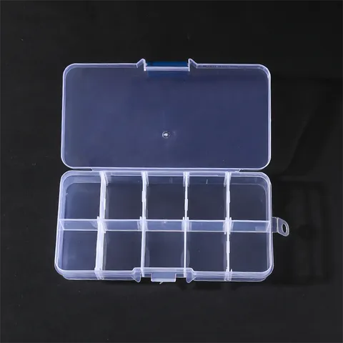 Clear Plastic Storage Box Multi Grid Jewelry Organizer Case For Beads Components Small Parts Hardware Craft Pack Packing Case