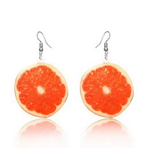 Leuke Frisse Acryl Simulatie Fruit Hanger Oorringen Voor Dames Koreaanse Stijl Kokosnootboom Peer Banaan Mango Schijf Oorbellen Zomervakantie Sieraden