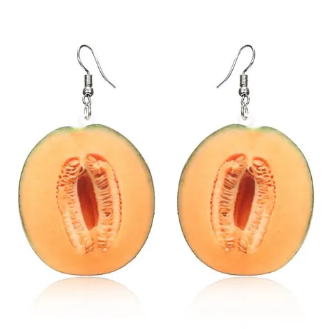 Leuke Frisse Acryl Simulatie Fruit Hanger Oorringen Voor Dames Koreaanse Stijl Kokosnootboom Peer Banaan Mango Schijf Oorbellen Zomervakantie Sieraden