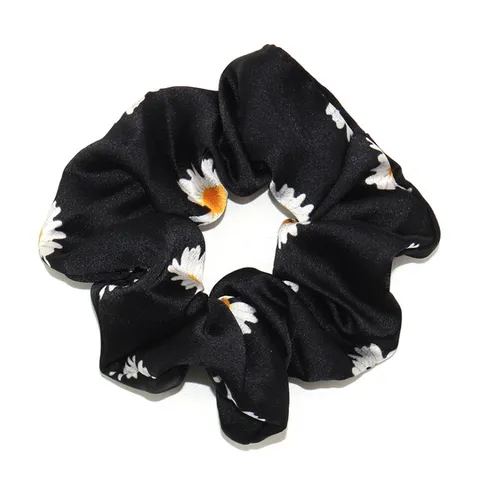Zomer Mode Madeliefje Print Stof Haar Scrunchies Voor Vrouwen Meisjes Elastische Haarbanden Bloemen Haaraccessoires