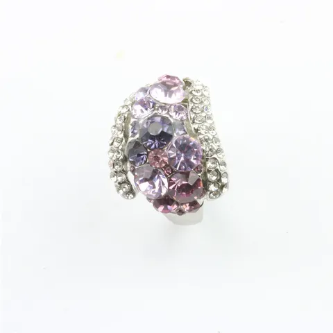 Overdreven Chique Kleurrijke Strass Legering Cluster Ring Voor Vrouwen Sparkly Statement Ring Party Sieraden Cadeau