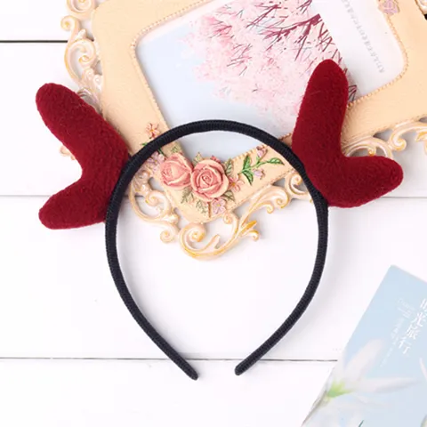 Serre-Tête Mignon en Corne de Renne de Noël Bandeau Oreilles de Cerf en Peluche Coiffure de Fête Festive Cadeau Pour Enfants Adultes