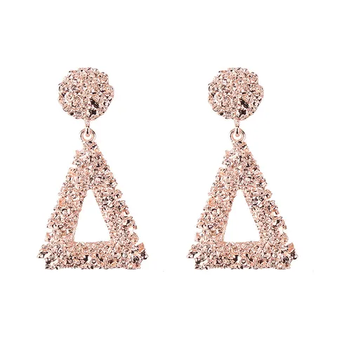 Vintage Geometrische Legering Oorknopjes met Hol Driehoek Ontwerp Groot Klein Punk Stijl Mode Sieraden voor Vrouwen