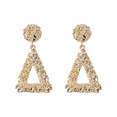 Vintage Geometrische Legering Oorknopjes met Hol Driehoek Ontwerp Groot Klein Punk Stijl Mode Sieraden voor Vrouwen