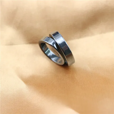 Minimalist Alloy Magnetic Ring For Men Women European American Style Faceted Geometric Finger Ring Jewelry Gift