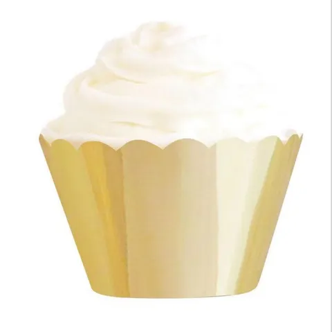 Gold Stamped Disposable Paper Plates Cups Straws Cake Wrappers Birthday Party Tableware Decorative Dinnerware Supplies