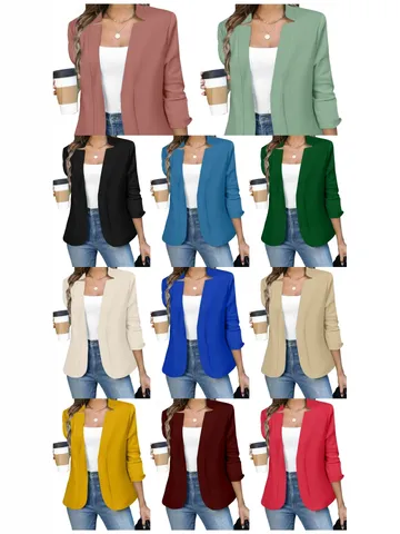 Γυναικείο Casual Μακρυμάνικο Μονόχρωμο Sako Jacke Anzug Mantel Top Office Commute