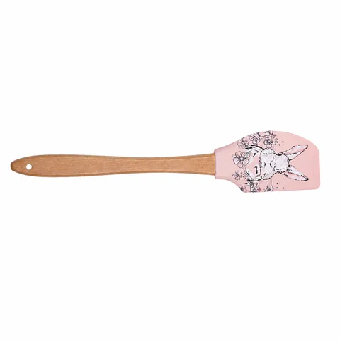 Spatola In Silicone Strumento Da Forno Con Manico In Legno Motivo Creativo Spatola Per Mescolare La Crema Per Torta Utensile Da Cucina