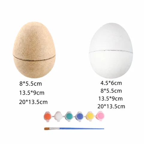 Ostern Papierbrei Eier DIY Malerei Bastelset Mit Pinsel Abbaubar Umweltfreundlich Rohlinge Papiereier Party Dekor