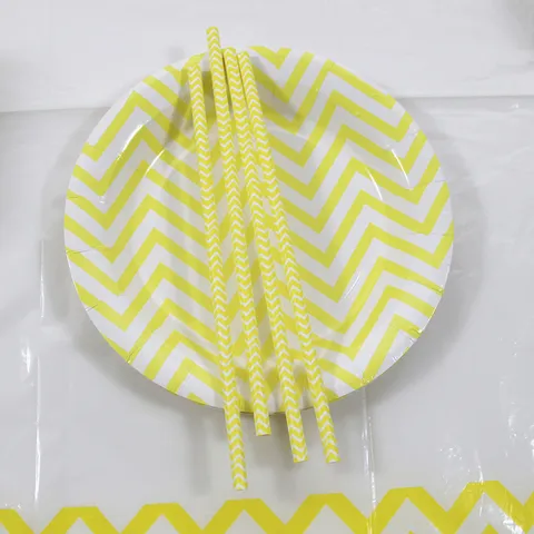 Paille en Papier Ondulée Colorée Paille Jetable Écologique pour Vaisselle de Fête d'Anniversaire de Mariage