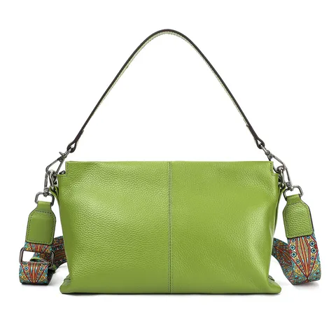 Echt Leder Dames Schoudertas Casual Veelzijdige Okseltas Grote Capaciteit Forens Crossbody Tas Stijlvolle Handtas