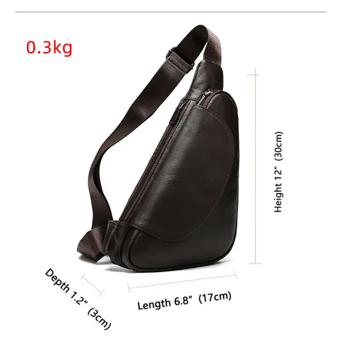 Heren Echt Lederen Schoudertas Vintage Multifunctionele Borsttas Eerste Laag Rundleer Schoudertas Casual Messenger Tas