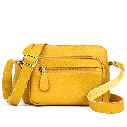 Dames Echt Leer Schoudertas Mode Casual Schoudertas Eerste Laag Koeienhuid Woon-werkverkeer Messenger Bag Middelgrote Handtas