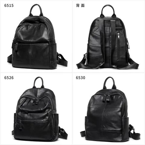 Dames Echt Rundleer Rugzak Vintage Casual Grote Capaciteit Reis School Boekentas Mode Dagrugzak