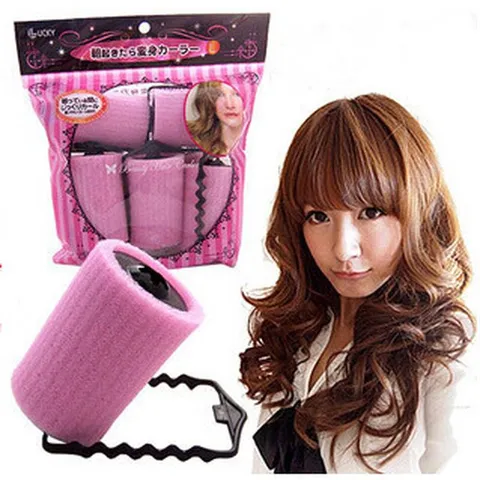Roze Spons Haarkrullers Zachte Schuimrollers Zonder Hitte DIY Haarstyling Gereedschap Voor Dames Meisjes
