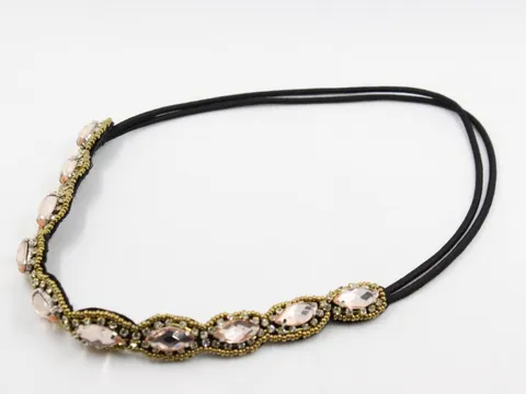 Handgemaakte Kralen Strass Marquise Kristal Bruids Hoofdband Roze Edelsteen Bruiloft Haarband Accessoires Voor Bruid Vrouwen Sieraden
