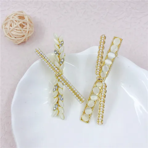 Artificial Opal Butterfly Flower Hair Clip Elegant Rhinestone Side Hairpin Forest Style Metal Hair Clips Fairy Jewelry For Women