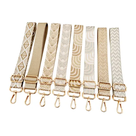 Etnische Stijl Geometrisch Patroon Tashandvat Verstelbaar Schouderriem Vervanging Voor Handtassen Crossbodytassen Met Metalen Gesp