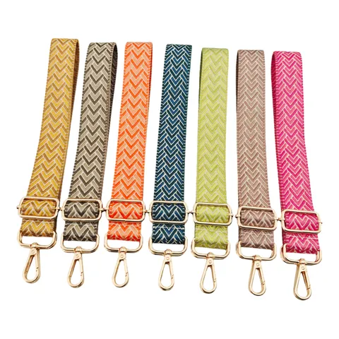 Wide Replacement Shoulder Strap For Handbags Adjustable Colorful Woven Crossbody Bag Strap Accessories