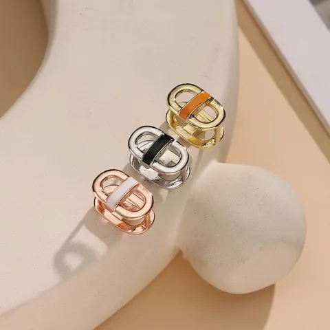 Minimalista Lega Fiocco Anello per Sciarpa Mini Forma H Fibbia per Sciarpa in Seta Accessori di Abbigliamento Geometrici