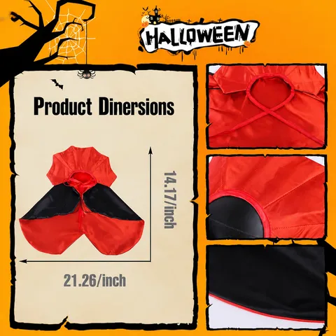 Pet Halloween Bat Cape Vampire Costume Dog Cat Cloak Funny Festival Party Apparel Outfit Cosplay Accessories