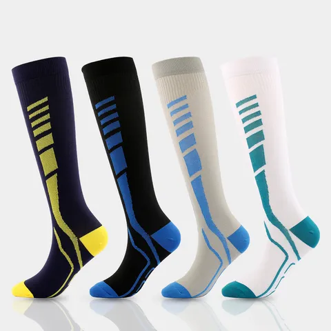 Unisex Aθλητικές Κάλτσες Συμπίεσης Gradient Ριγέ Αθλητικές Μακριές Κάλτσες Για Treximo Fitness Podilasia