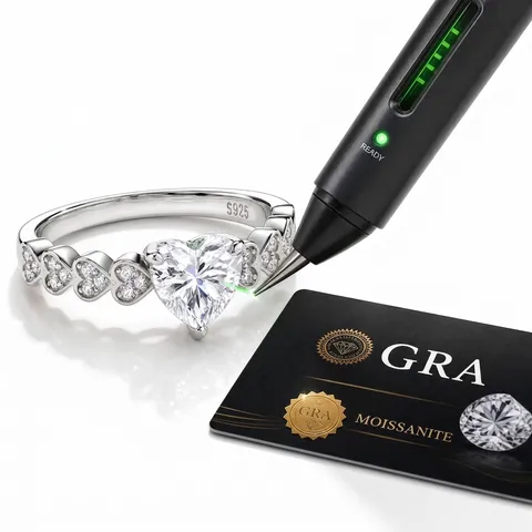 Anillo Corazón de Plata de Ley 925 con Moissanita para Mujer Moda Estilo Ins Lujo Ligero Strass Incrustado Joyería Regalo