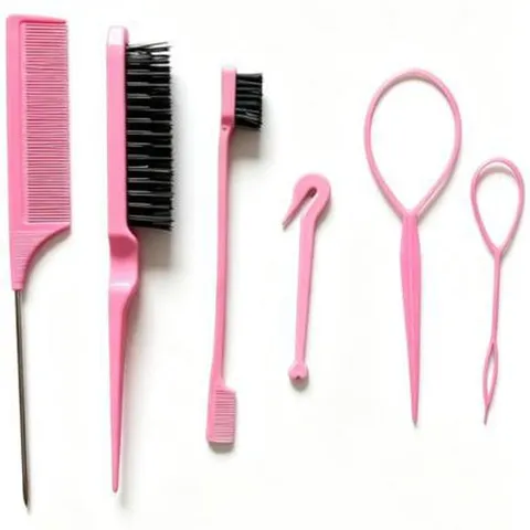 Accessoires Coiffure Tressage Peigne À Queue En Plastique Avec Pointe Métallique Outils Styling Pour Cheveux