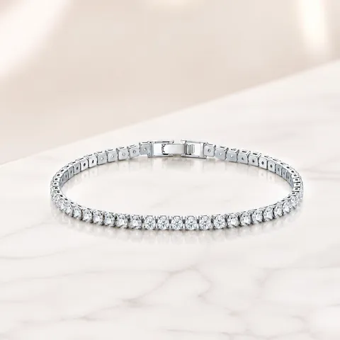 Luxury Moissanite Tennis Bracelet For Women 925 Sterling Silver Round Cut Bracelet With GRA Certificate Sparkling Jewelry