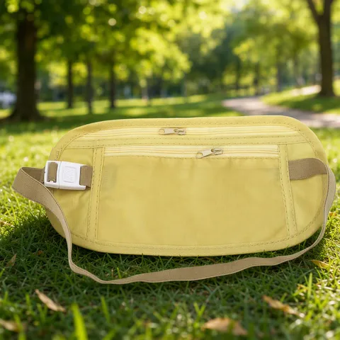 Ultra Thin Travel Waist Bag Lightweight Polyester Fanny Pack For Outdoor Sports Phone Passport Money Organizer Bag