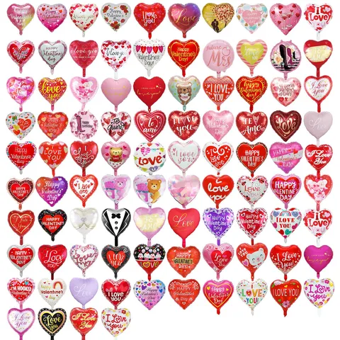 Globos De Papel De Aluminio En Forma De Corazón Romántico San Valentín Boda Fiesta Decoración Inflable De Celebración