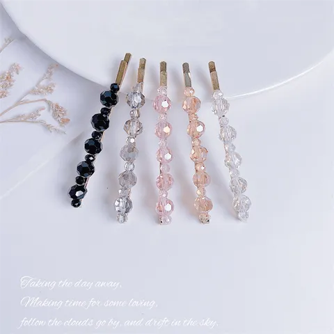Koreaanse Stijl Kristal Kraaltjes Haarspeld Minimalistisch Elegant Zoet Haaraccessoires Voor Dames Dagelijkse Decoratie Sieraden