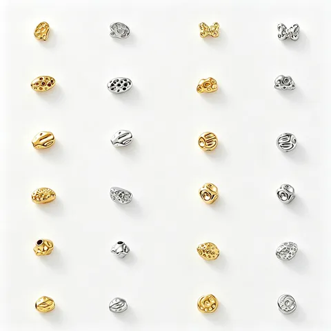 Perles Espaceurs en Acier Inoxydable Perles à Trou Passant Plaquage sous Vide Perles Métalliques Pour Collier Bracelet DIY Création de Bijoux en Gros