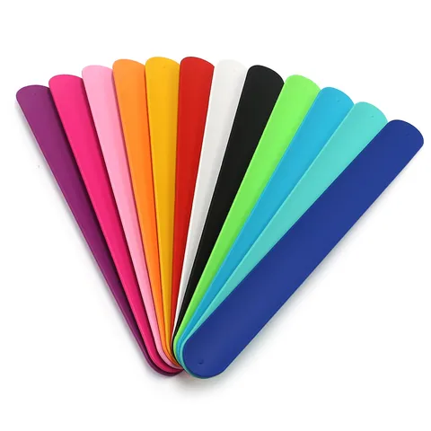 Colorful Silicone Slap Bracelets For Kids Party Favors Soft Rubber Wristbands Children Cartoon Slap Bands School Student Gifts