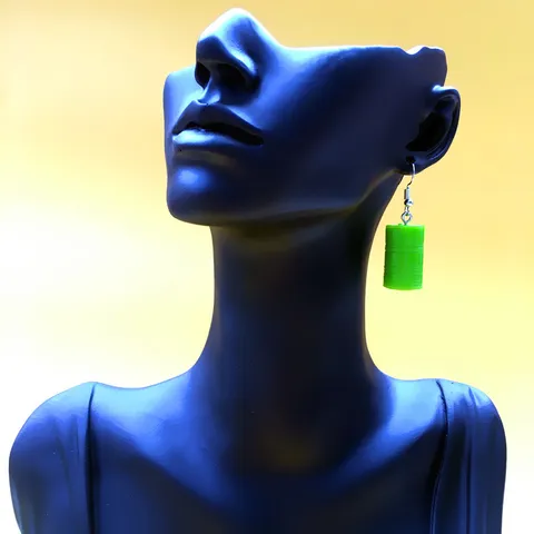 Kreativ Lustig Simulation Ölfass Ohrhänger Alternativ Harz Miniatur Fass Ohrringe Personalisiert Trendy Damen Schmuck