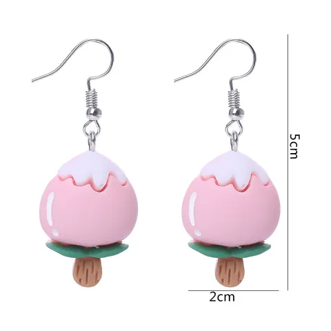 Sommer Süße Frucht Ohrringe Harz Süß Cartoon Eis Am Stiel Ohrringe Erdbeere Avocado Ananas Wassermelone Ohrringe Für Damen Schmuck Geschenk