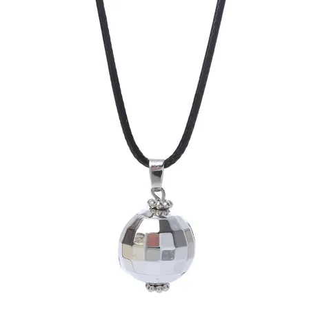 Parure Bijoux Pendentif Boule à Facettes Disco 70s Rétro Résine Boucles d'Oreilles Collier Bracelet Pour Femme Fête Bijoux Électroplaqués