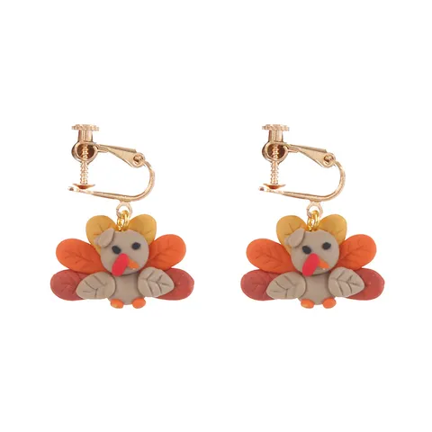 Thanksgiving Polymer-Ton Ohrringe Handgefertigte Kürbis Truthahn Ahornblatt Sonnenblumen Ohrringe Herbst Schmuck Für Damen Party Geschenk