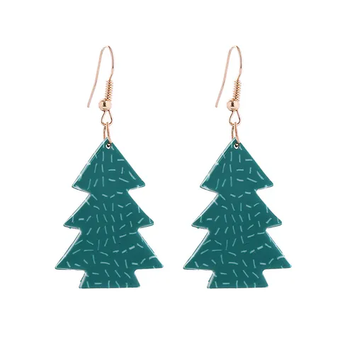 Handgefertigte Weihnachten Polymerton Ohrringe Für Damen Süße Weihnachtsbaum Lebkuchenmann Schneeflocke Tropfenohrringe Festlicher Schmuck