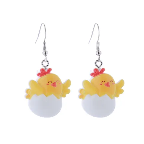 Easter Earrings For Women Cartoon Rabbit Chick Carrot Easter Egg Earrings Cute Resin Drop Earrings Festive Party Jewelry Gifts