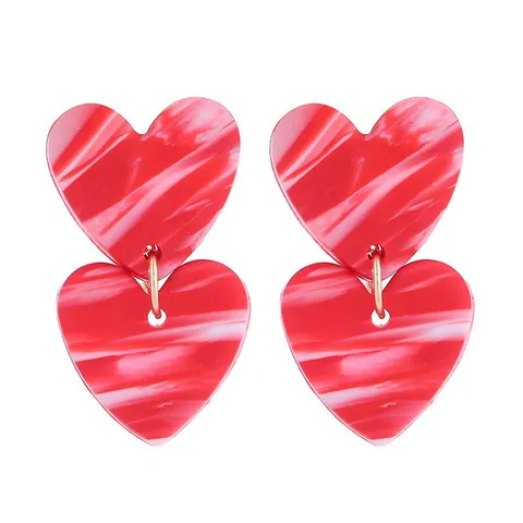 Handgemachte Polymerton Ohrhänger Für Damen Valentinstag Herz Umschlag Buchstaben XO LOVE Romantische Süße Ohrringe Stahlstift Schmuck