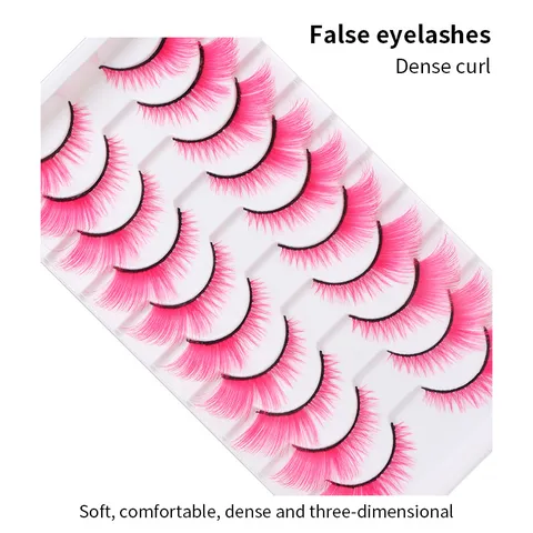 Bunte Katzenauge Falsche Wimpern Kunstfaser Dekorative Wimpern Für Kreatives Bühnen-Makeup Party Kostüme Damen Beauty Tool