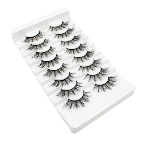 Dichte Natürliche Falsche Wimpern Synthetikfaser Wimpern Für Tägliches Make Up Professionelle Wimpernverlängerung A Serie