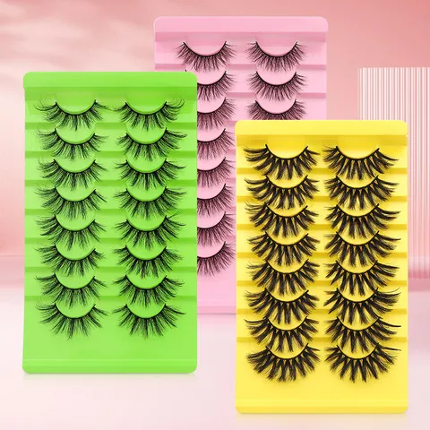 Dichte Natürliche Falsche Wimpern Synthetikfaser Wimpern Für Tägliches Make Up Professionelle Wimpernverlängerung A Serie