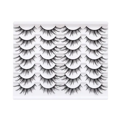 Fox Style Katzenauge Falsche Wimpern Schräg Dick Geschwungen Importierte Faser Wispy Augenverlängerung Make-up Für Damen