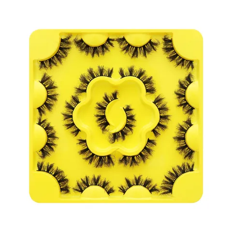 Dramatic Fluffy Wispy Thick Fake Eyelashes Extension Multi Pairs Curled Voluminous False Lashes Strip Makeup Kit For Women Night Out Costume Stage Party