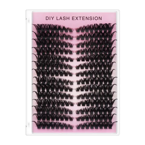 DIY Cluster Lashes Heat Melted Segmented Lash Extensions Natural Looking Individual Eyelashes For Women Makeup Tools