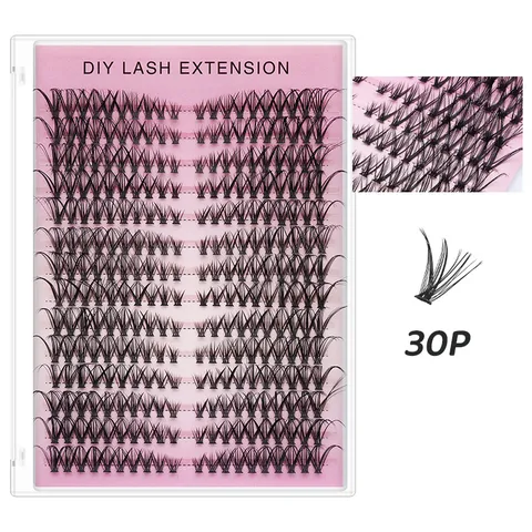 DIY Cluster Lashes Heat Melted Segmented Lash Extensions Natural Looking Individual Eyelashes For Women Makeup Tools