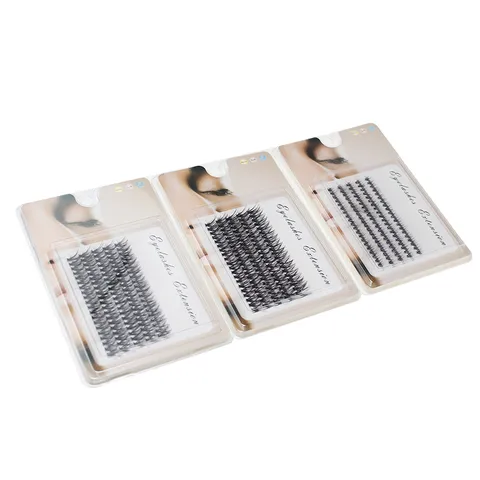 Heat-melt Individual Eyelashes Cluster Lashes Synthetic Fiber Natural Soft Extension Eyelashes For Women Daily Makeup