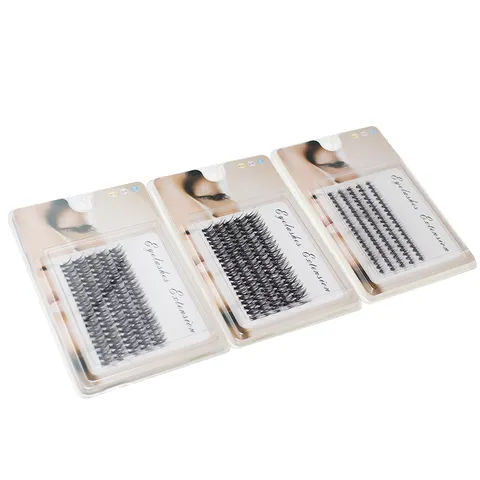Natural Soft Synthetic Fiber Heat-Fused Individual Clusters Eyelashes Extension Makeup Tool For Women Everyday Beauty Eyelashes